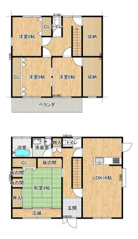 いわき市小名浜南富岡　中古住宅　陽当り良好 4SLDK　不動産プラスの間取り|【9/15まで現況販売】間取り図。間取りは４SLDKの間取りになります。３から4人家族におすすめの間取りとなっております。