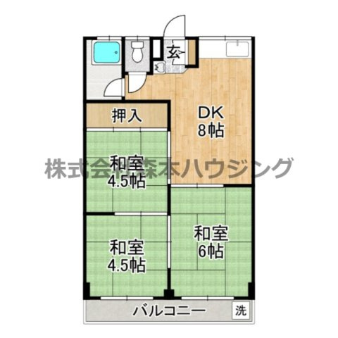 【間取り】 | 　大日松原マンション
