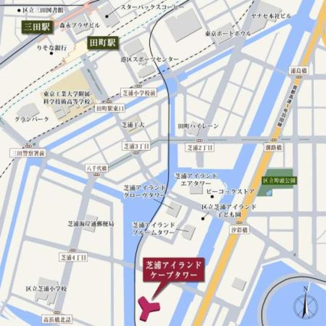 芝浦アイランド　ケープタワーの地図