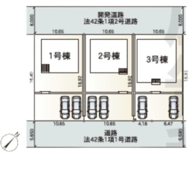 新築　高崎市箕郷町上芝　2号棟の区画図