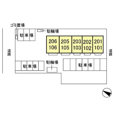 フレンドリーコート松ヶ丘の区画図