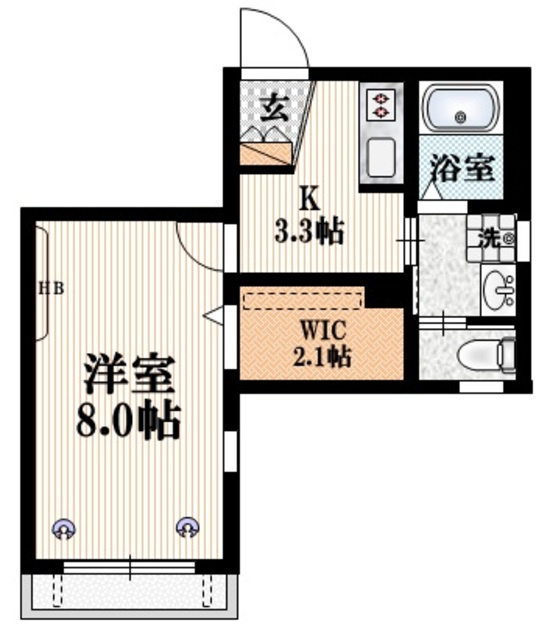 キルシュ立川の間取り|★角部屋２面採光★ウォークインクローゼット有★