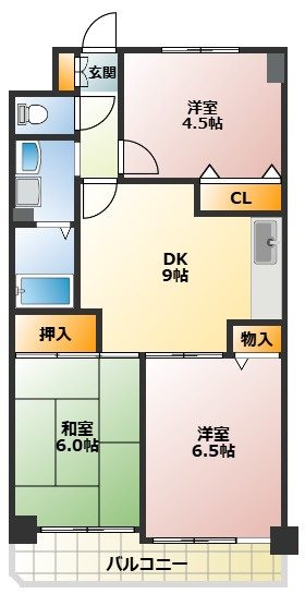 【間取り】 | フェリースいずみ中央 | ファミリーにおすすめの間取りです！