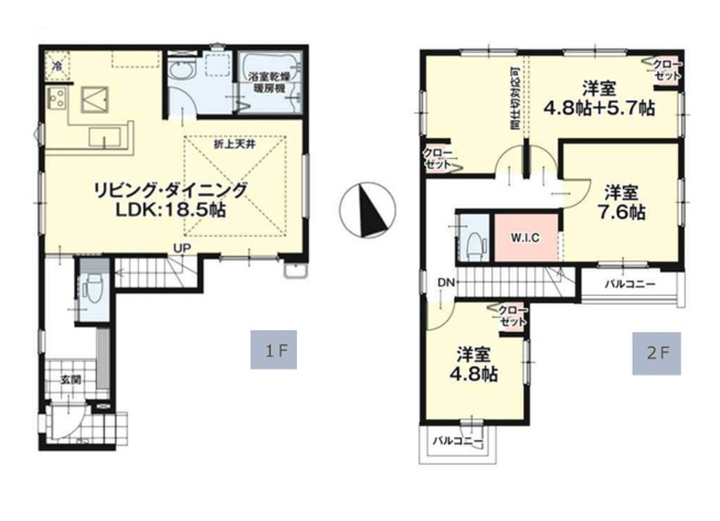 【間取り】 | 福岡市東区多の津5丁目1期　5号棟（全5棟）【仲介手数料無料・0円】 | 平日、土日祝日もお好きな日時にご見学可能です。お気軽にお問合せ下さい。