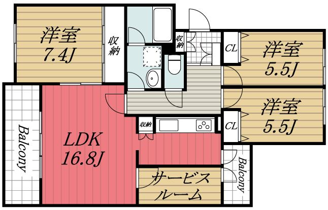 【間取り】 | リブレス成田　C