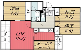 【間取り】 | リブレス成田　C