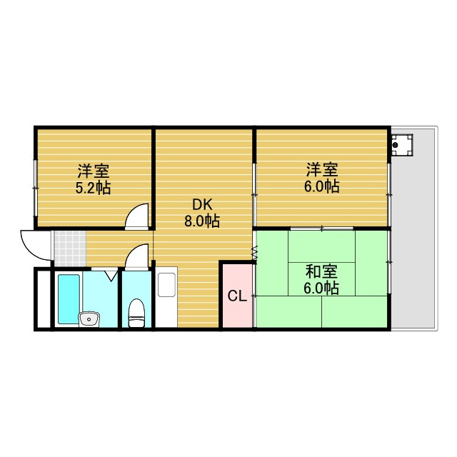 淀川中央マンションの間取り