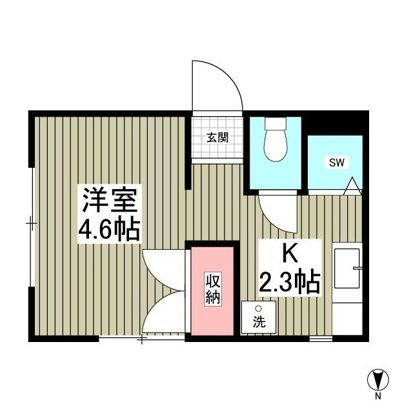【間取り】 | サンハイツ日野C(サンハイツヒノシー)