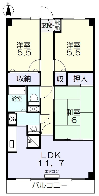 スカール十日市西町の間取り