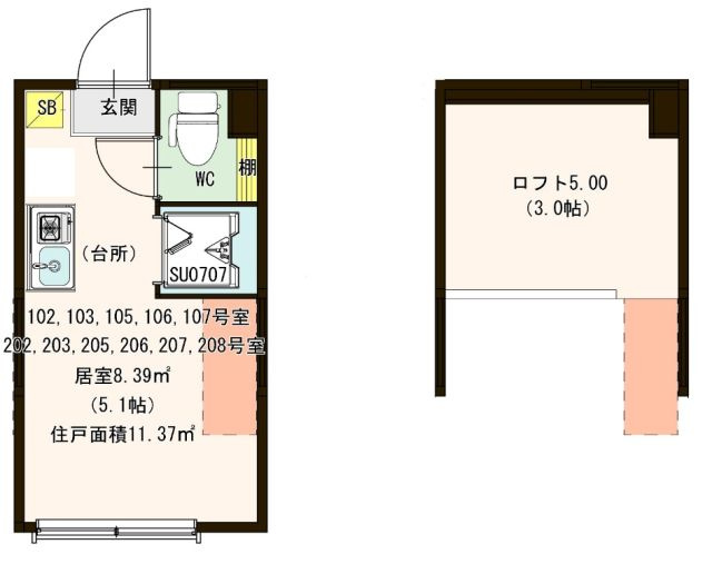 【間取り】 | ハーモニーテラス久我山
