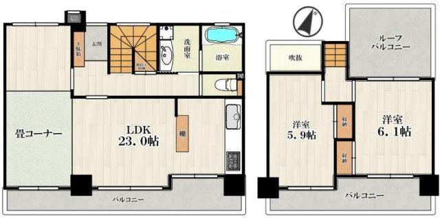 パラシオ塚本Ⅰの間取り