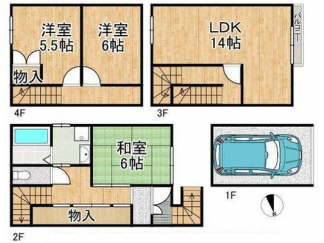 【間取り】 | 山科区勧修寺西栗栖野町　中古戸建