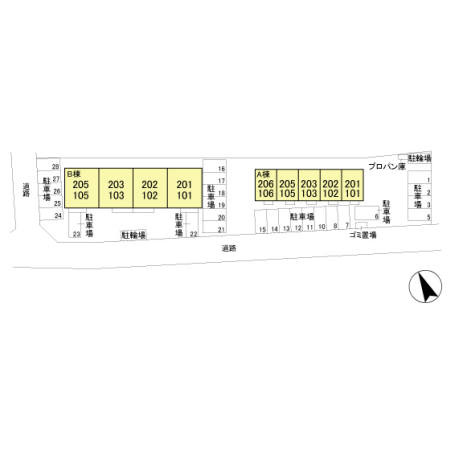 【区画図】 | パセオ フロレスタ Ｂ