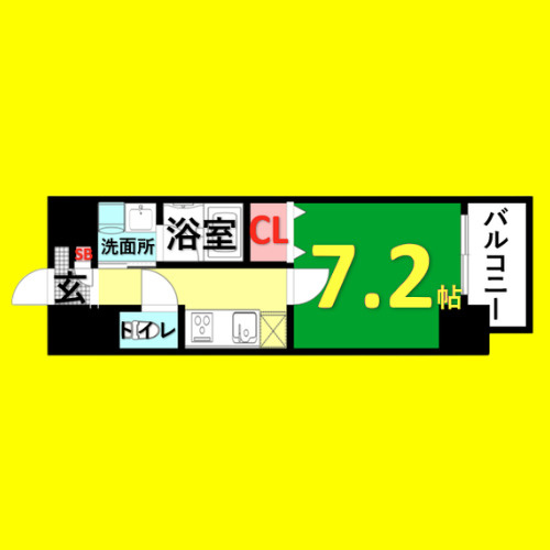 ボー デュ キャナル幅下　名古屋市賃貸　仲介手数料無料の間取り