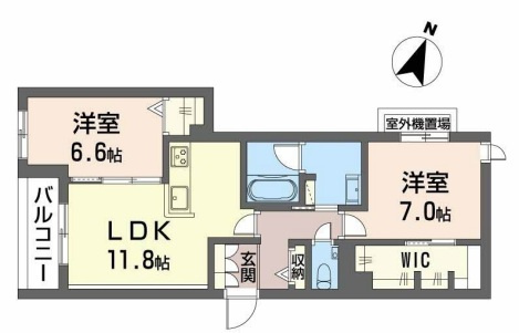 神戸市灘区灘北通３丁目の賃貸マンションの間取り