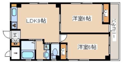 神戸市中央区旭通３丁目の賃貸マンションの間取り