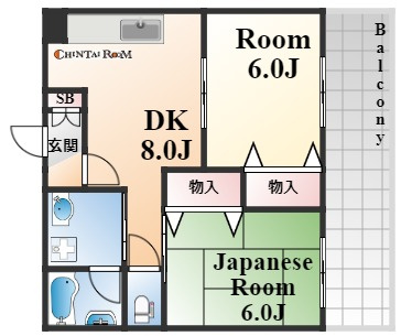 神戸市灘区八幡町３丁目の賃貸マンションの間取り