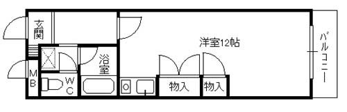 神戸市東灘区田中町２丁目の賃貸マンションの間取り