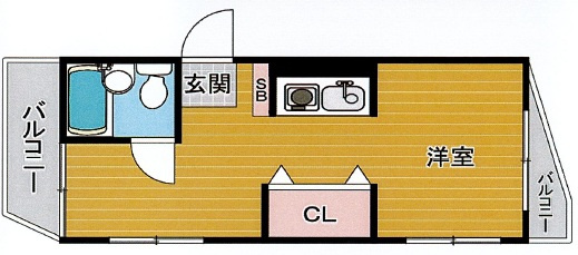 神戸市灘区八幡町４丁目の賃貸マンションの間取り