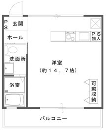 神戸市中央区北野町３丁目の賃貸マンションの間取り