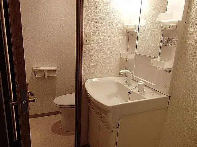 神戸市灘区天城通４丁目の賃貸マンションの洗面所