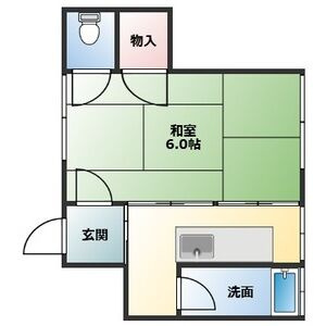 神戸市中央区籠池通５丁目のアパートの間取り