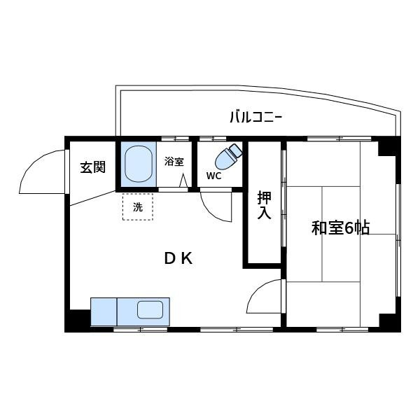 神戸市中央区熊内町２丁目の賃貸マンションの間取り