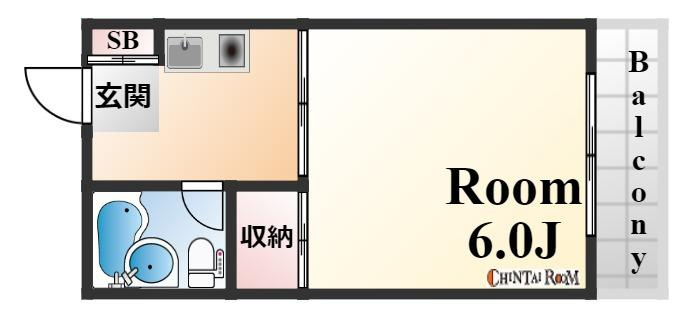 神戸市灘区岩屋北町５丁目の賃貸マンションの間取り
