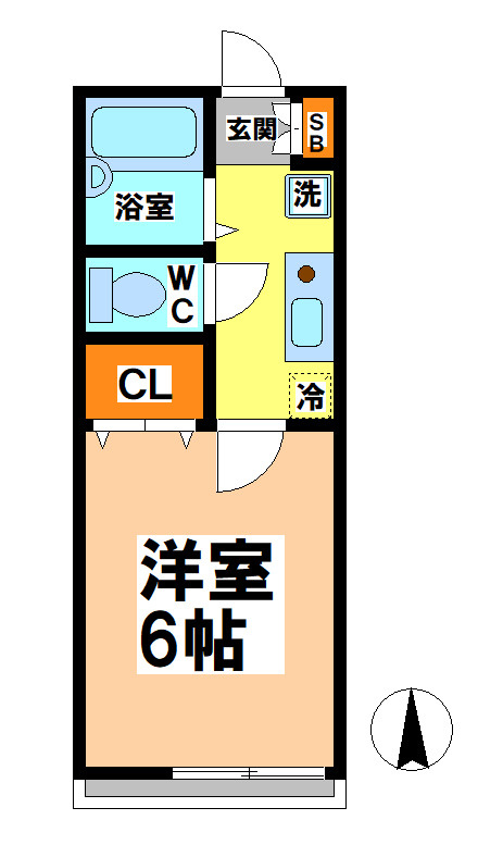 武蔵野市境南町２丁目のアパートの間取り