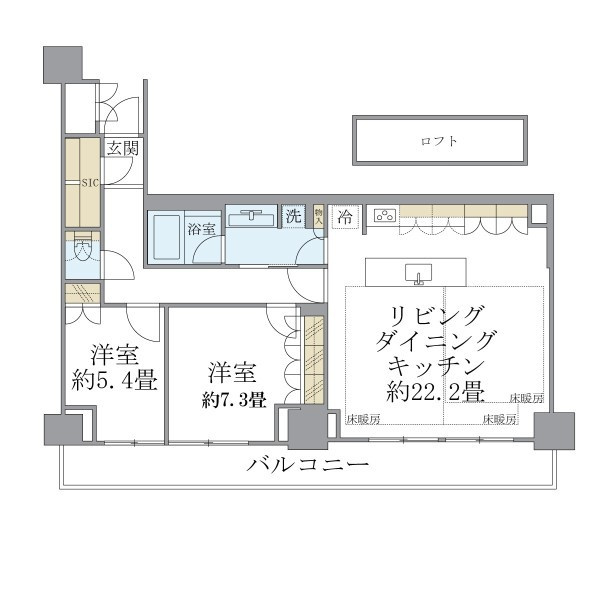 Ｂｒｉｌｌｉａ　ｉｓｔ　東雲キャナルコートの間取り