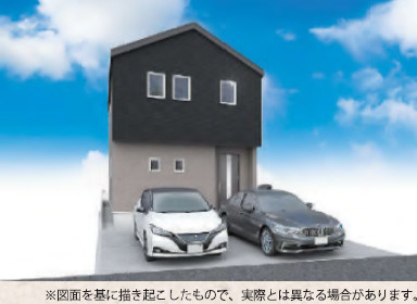 八王子市　暁町　新築戸建て　０１期の外観パース