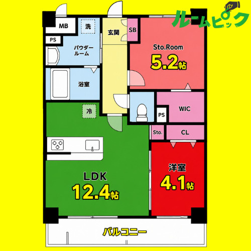 ディセントラフルーリ　名古屋市賃貸　仲介手数料無料の間取り