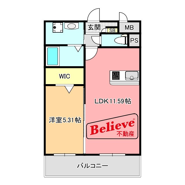 エスペランサ久留米駅前の間取り|使い勝手の良い間取りです★