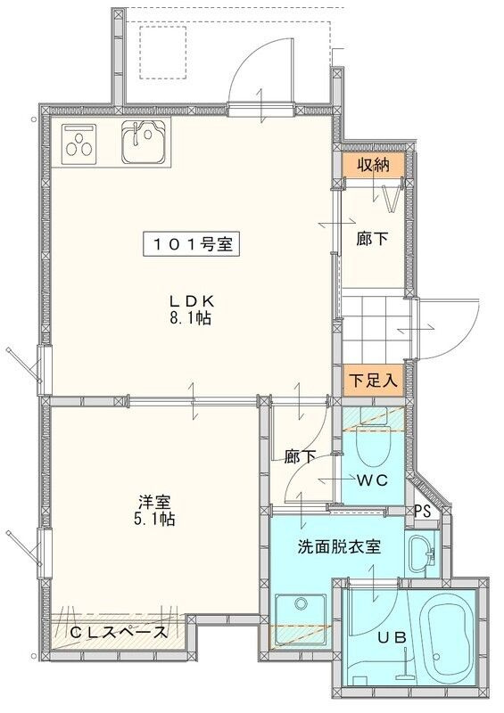La Kasa 野中町の間取り