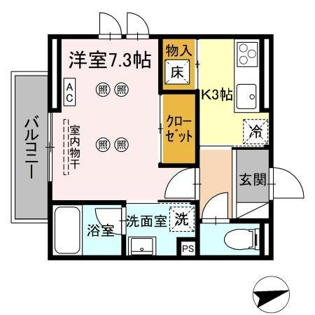 【間取り】 | パーシモン駅南Ⅱ
