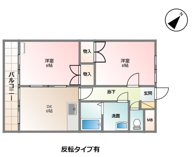 【間取り】 | スカイタウンコーストⅠ | 反転あり