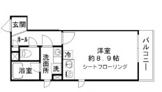 ＬＡＵＲＥＬ三ノ輪の間取り|間取りです。