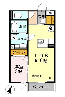 セジュール長居　Ｅ棟の間取り