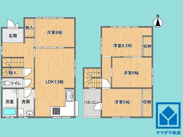 八幡市八幡舞台の間取り