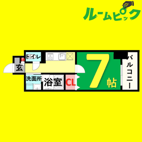 ブリリアコート金山　名古屋市賃貸　仲介手数料無料の間取り