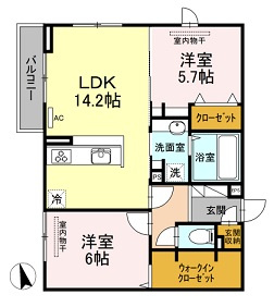 メゾン・ド・シェリⅠの間取り