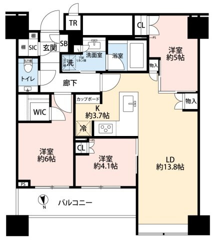 白金ザ・スカイ W棟の間取り
