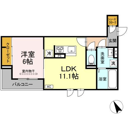 【間取り】 | Ｄ－ＲＯＯＭすいせん通り