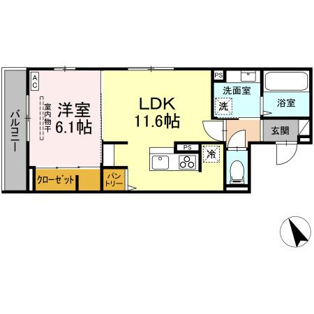 【間取り】 | Ｄ－ＲＯＯＭすいせん通り