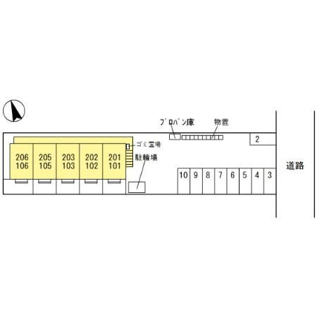 D-room下黒田の区画図