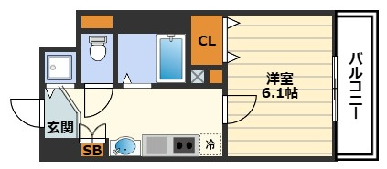 プレサンス梅田北パワーゲートの間取り