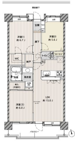 イトーピア我孫子サウスフィールドの間取り