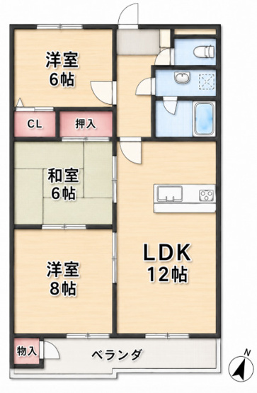 【間取り】 | 啓周マンション