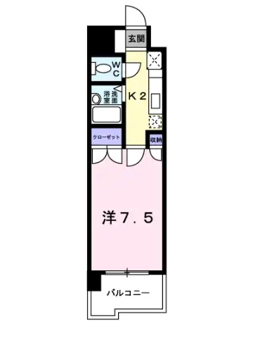 STUDIO Y(スタジオワイ)の間取り|使いやすい間取りです。