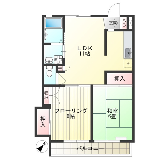 【間取り】 | 中原グリーンハイツ